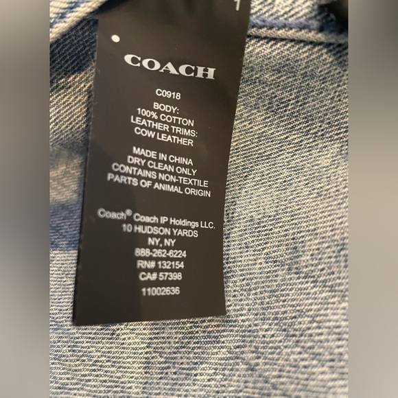 Coach Jacket - XL - Dapper Dan Inspired - Long-Sleeve Denim Jacket -  Blue White - Picture 8 of 14